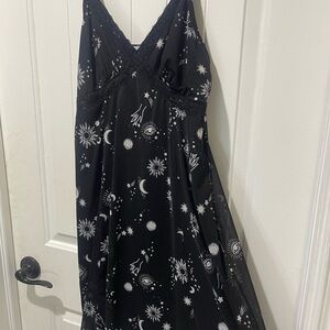 Wallflower Black Starry Night Maxi Dress